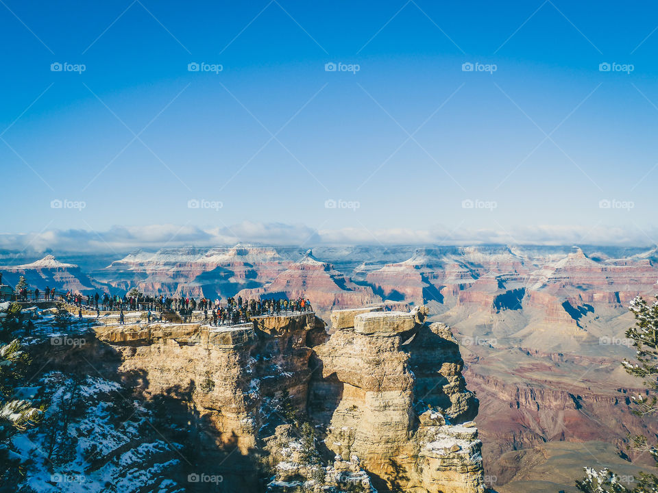 People exploring the Grand Canyon