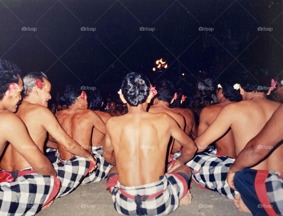 A traditional balinese legong dance performance at the Royal Ubud Palace, Bali.