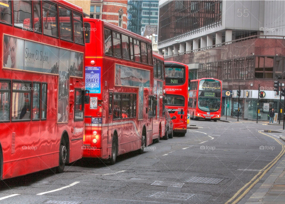 city red bus london by bengrant