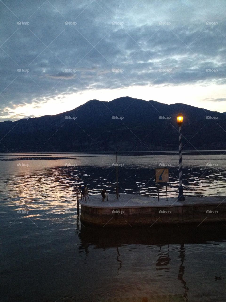 Sunset at Garda lake