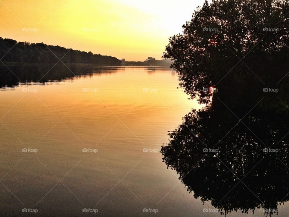 Morning silence in amsterdam lake