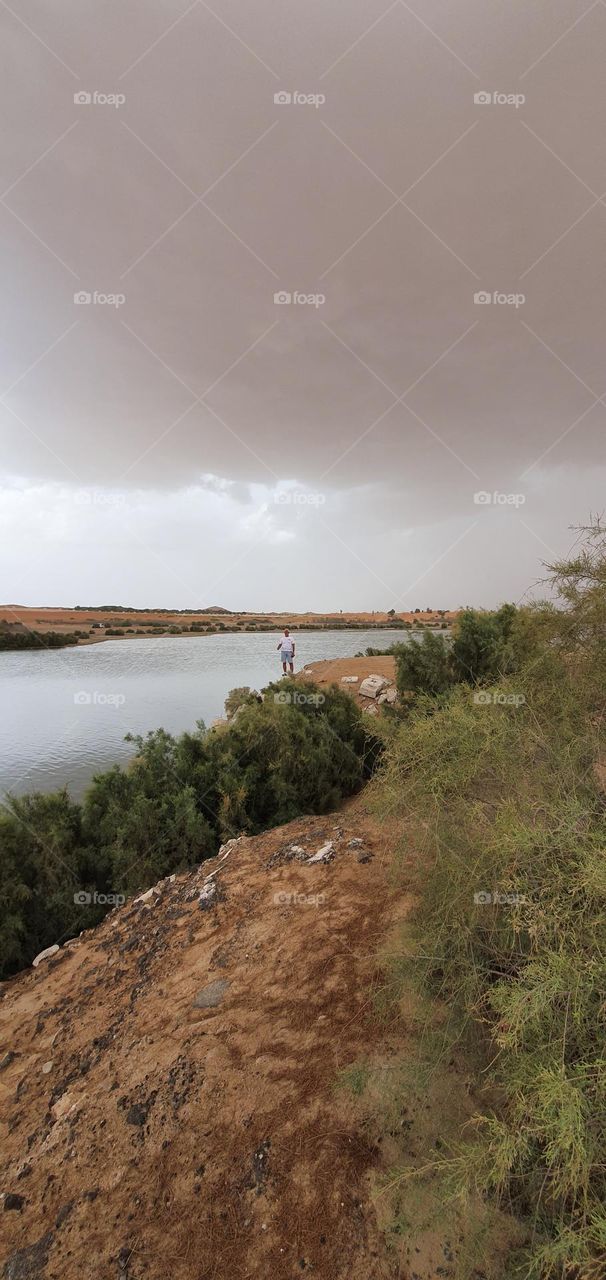 The lake in UAE desert