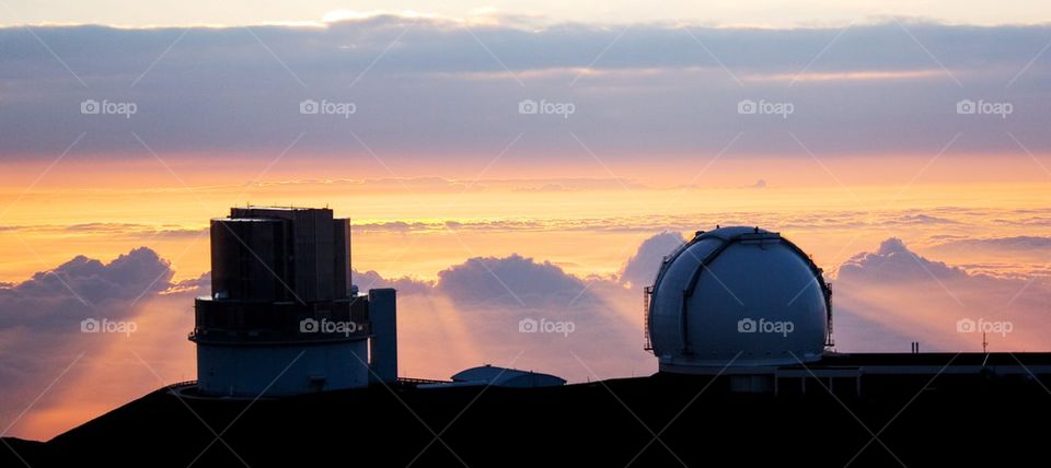 Sunset above the clouds