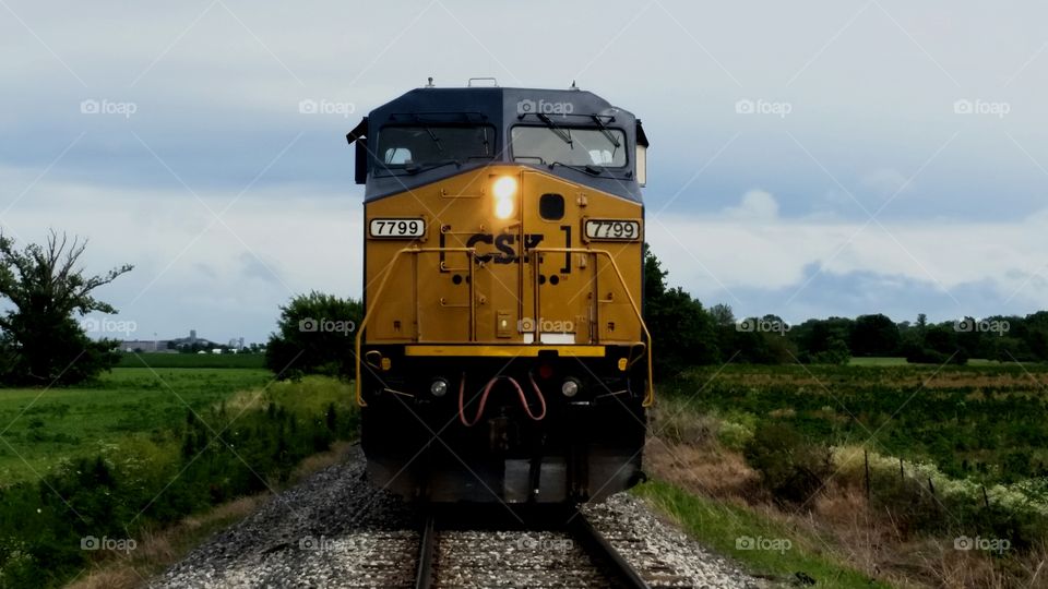 Oncoming train very close