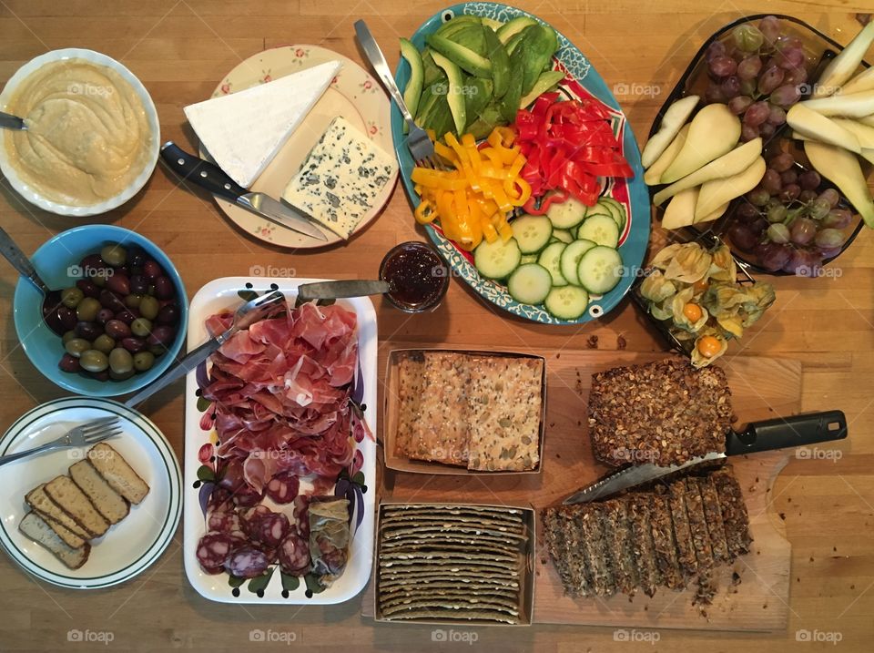 Flatlay Smörgårdsbord