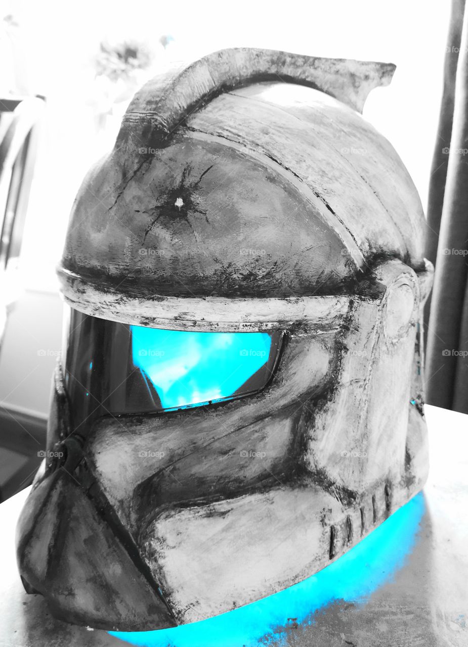 Art piece clone helmet