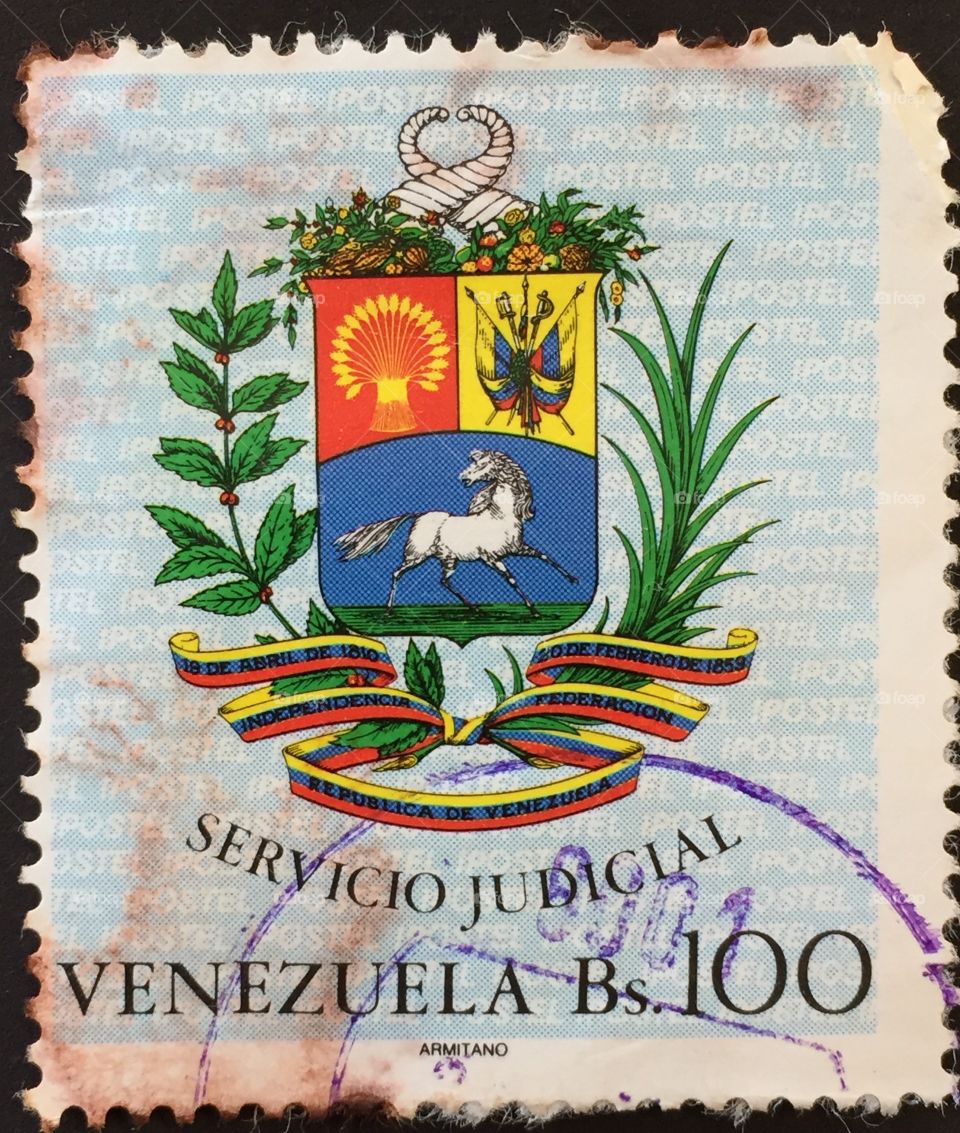 Venezuela stamp of servicio judicial