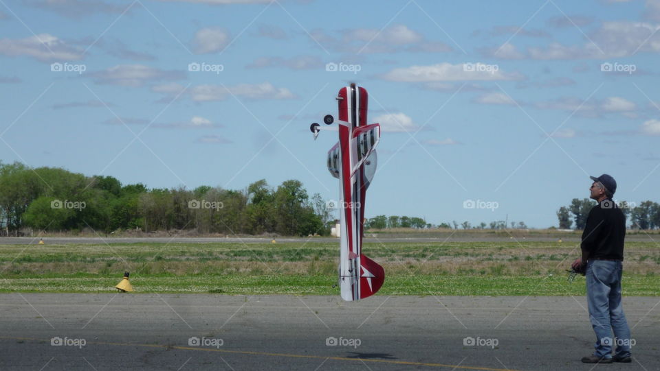 RC plane. Defying gravity