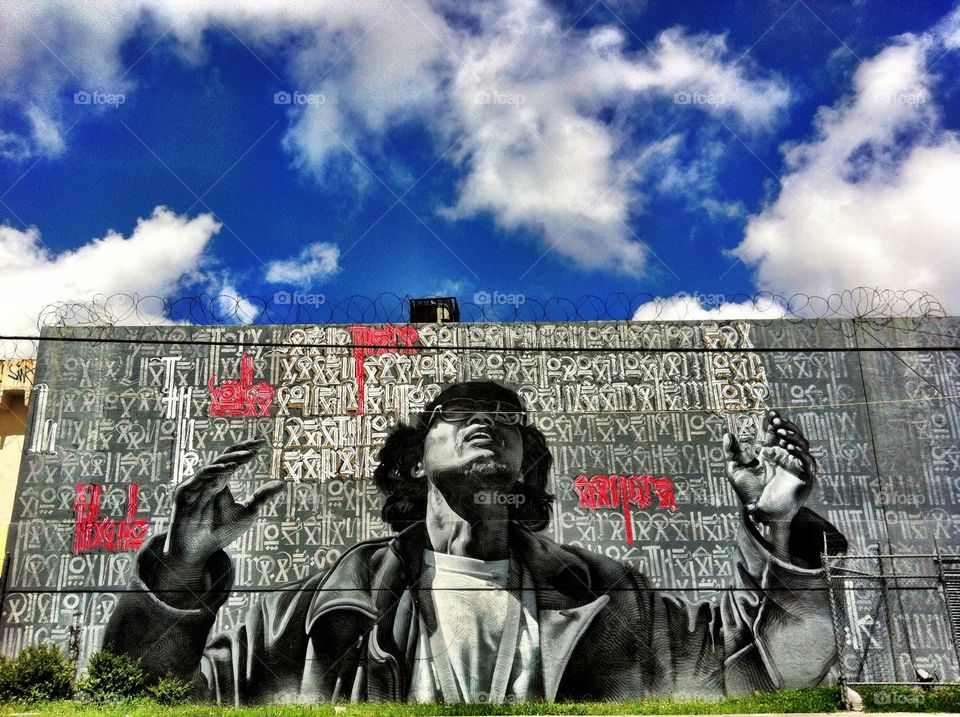 Retna and el Mac mural in wynwood, Miami 