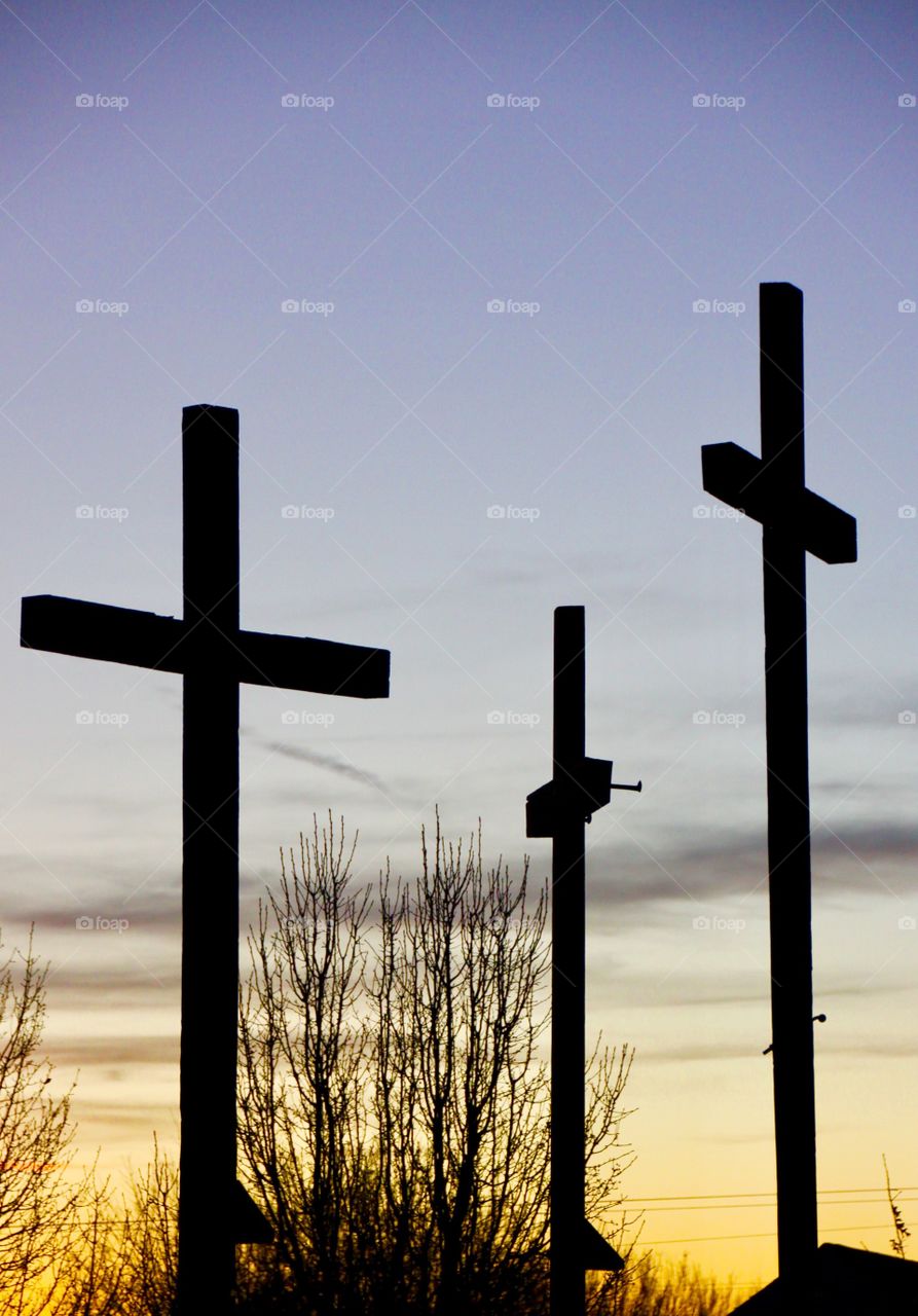 Three Wooden Crosses