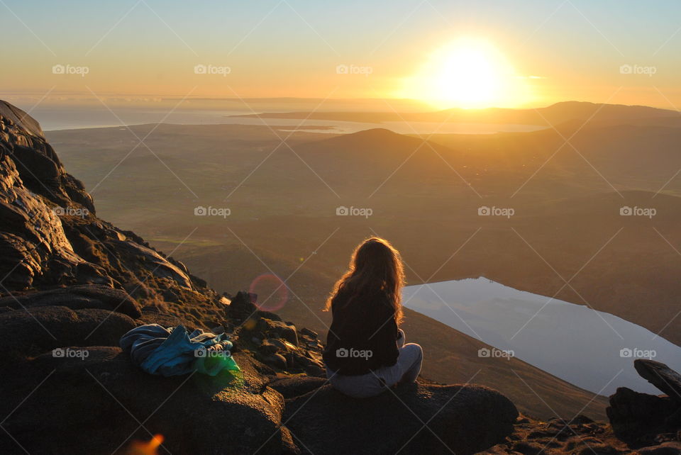 Sunset on a mountain
