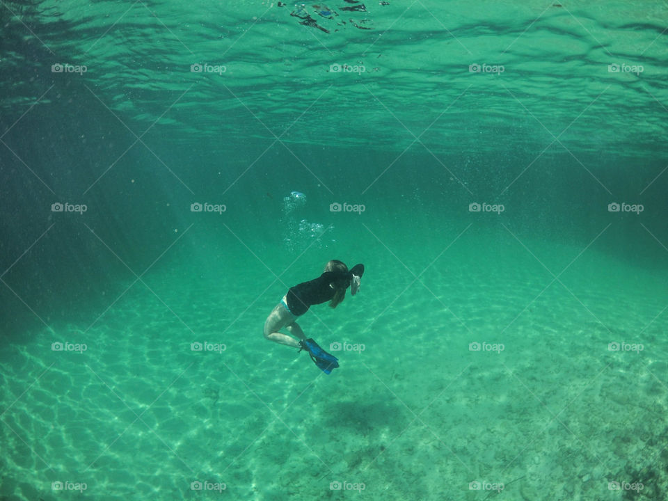 watching bubbles floating to the surface