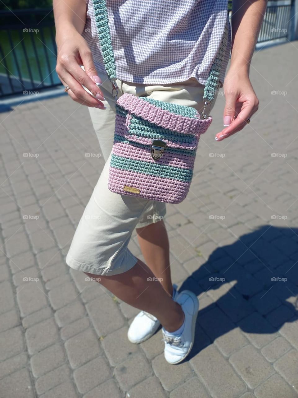 knitted bag made for stylish girls with love