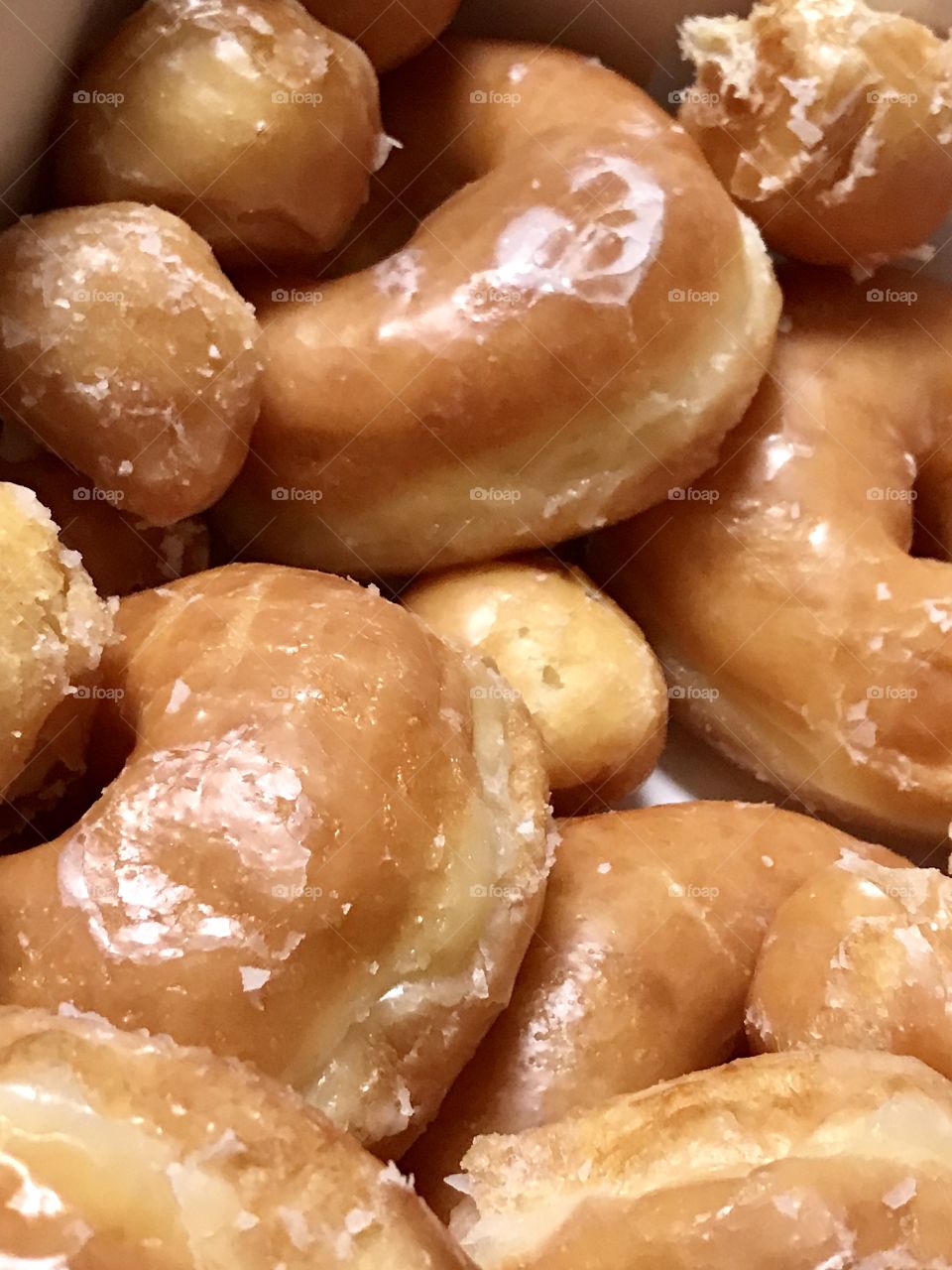 Hot fresh baked doughnuts 