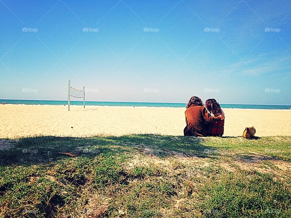 Lovers on a beach