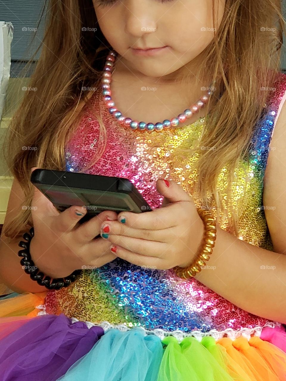 Toddler on cell phone