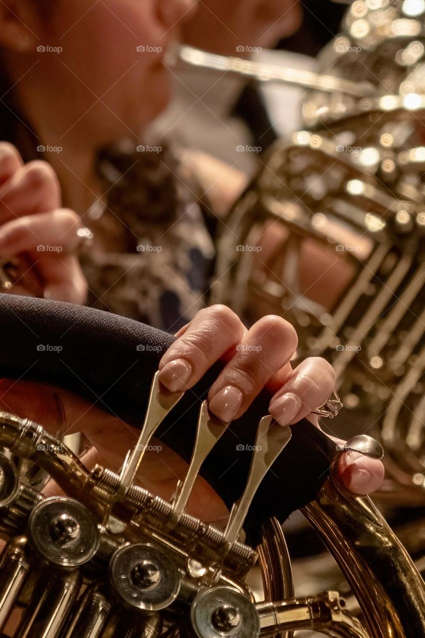 The three fingers control it all on the French horn. 