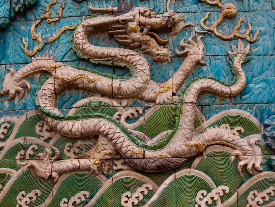 Artwork in Forbidden City in Beijing China 