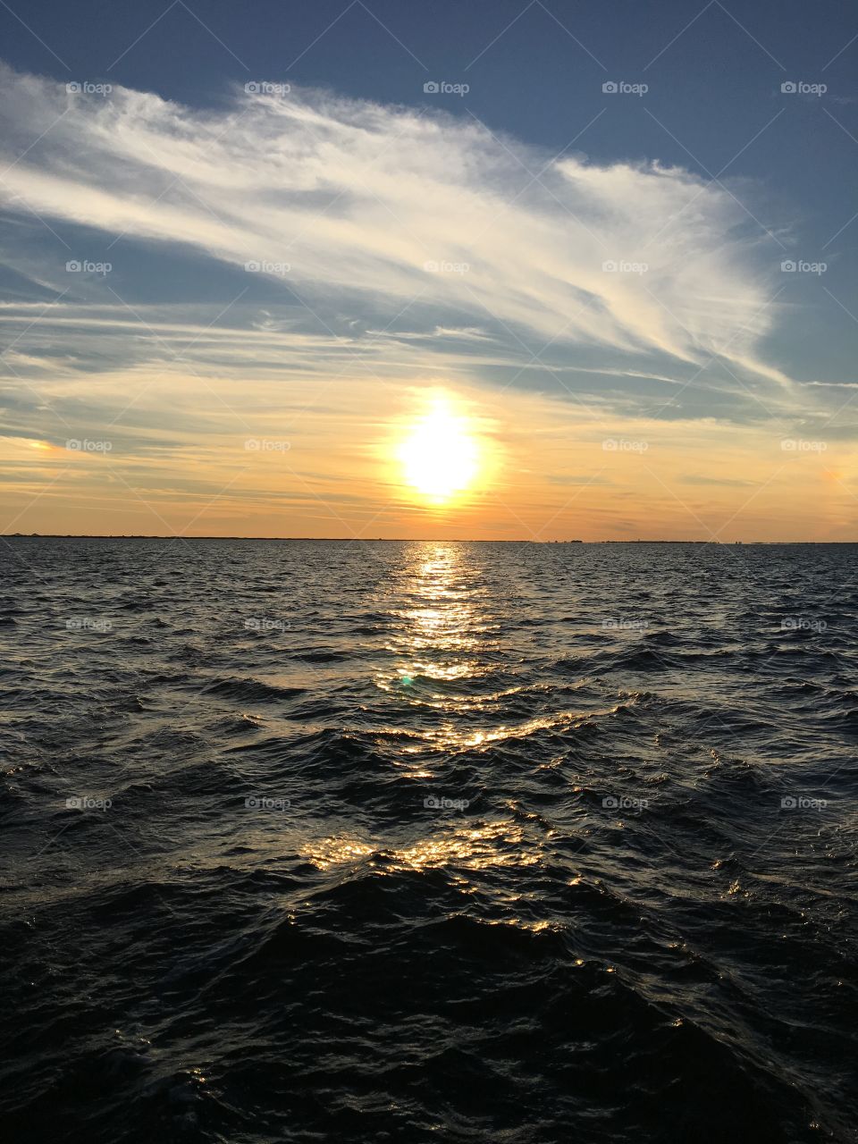Sunset on water 