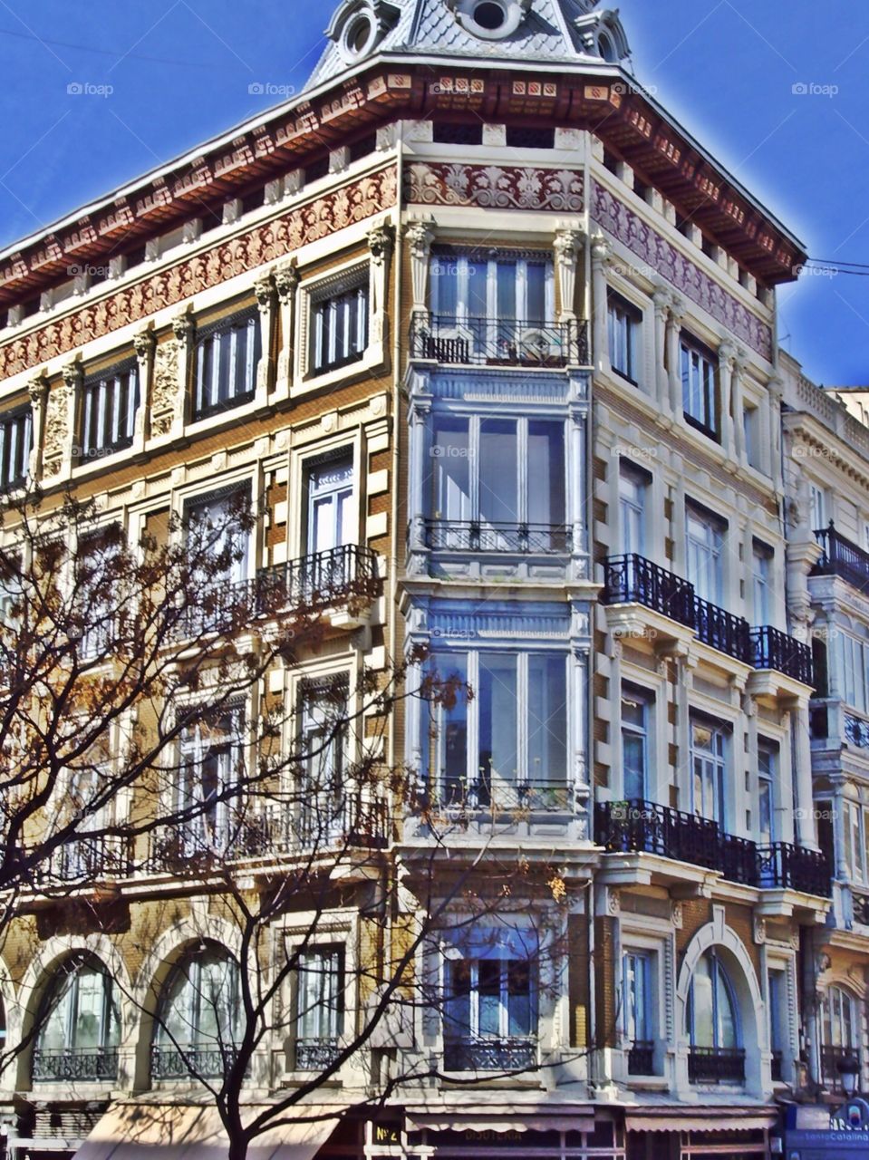 Windows. Windows in a building in France 