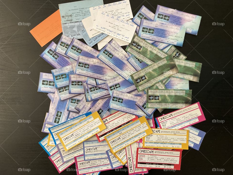 15 years of movie tickets.