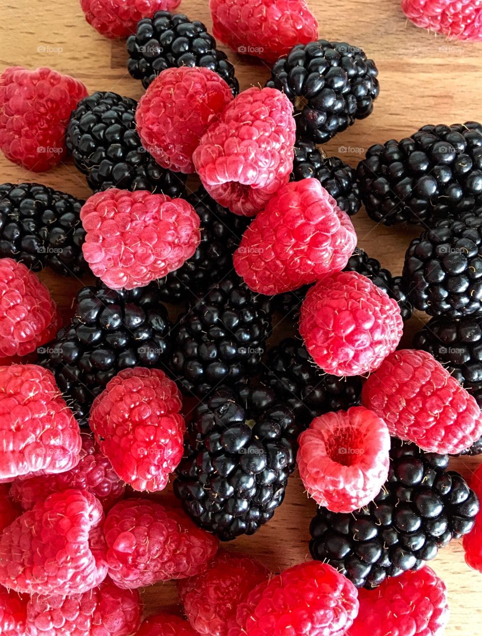 Black and Red Fresh Berries 