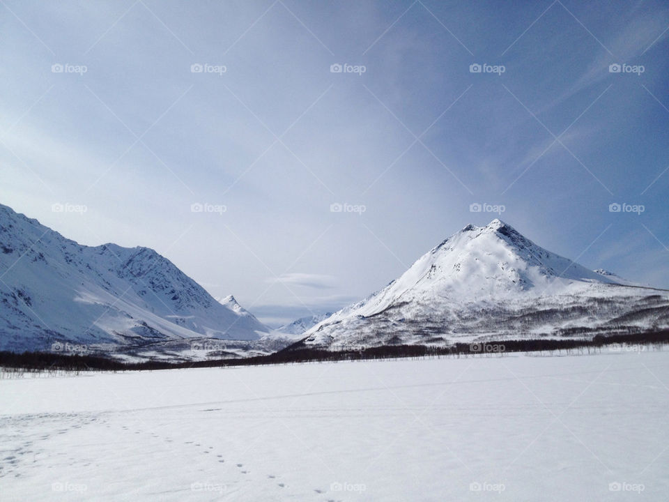 snow norway mountains footprints by sandborgskan