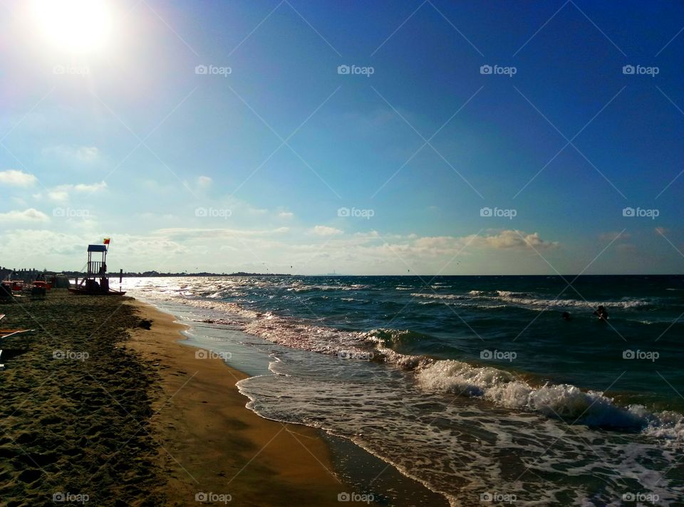 Afternoon on the beach of Torre Chianca, Italy