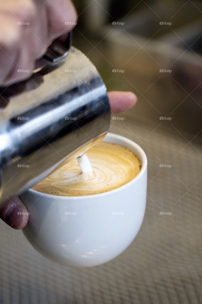 Coffee, cappuccino, latte