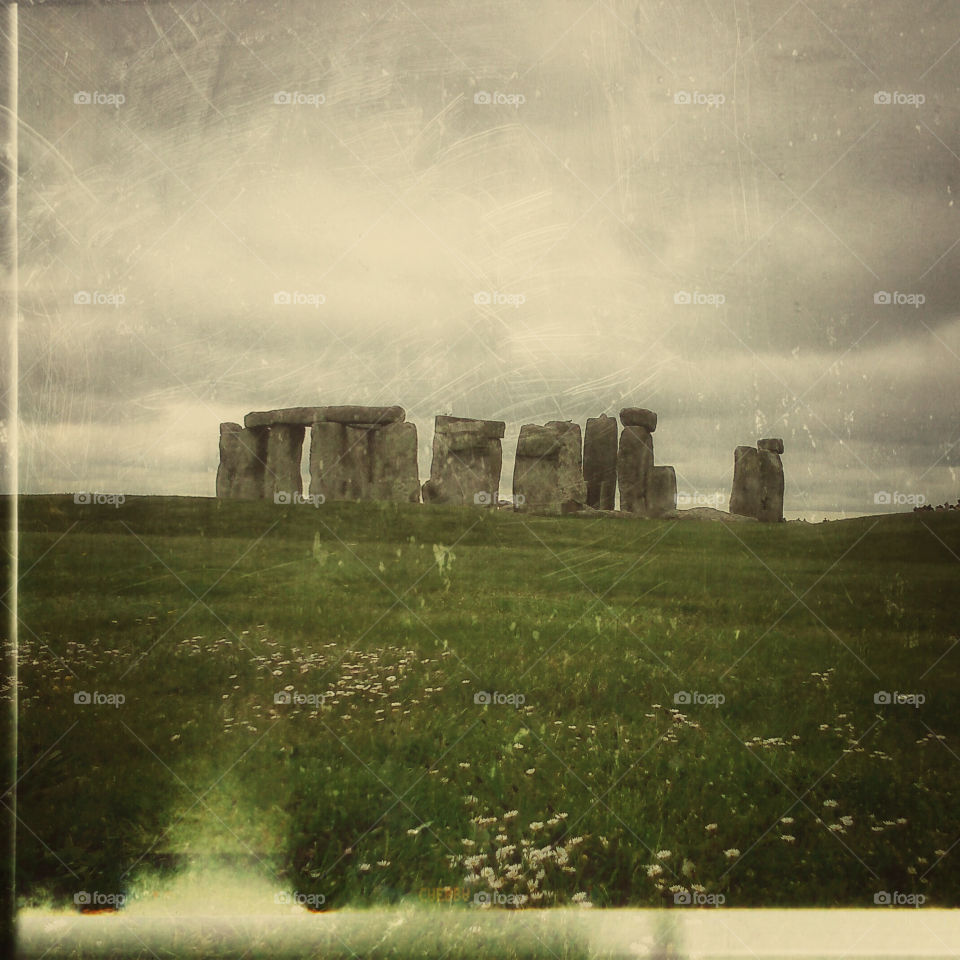 Stonehenge in the old photo 