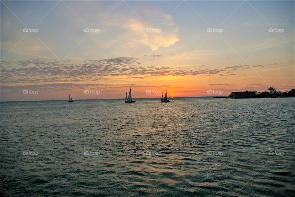 Gulf of Mexico Sailing at Dusk