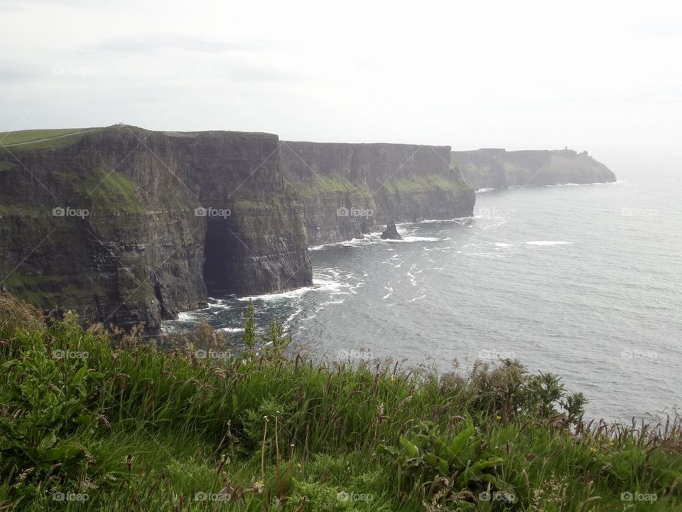 Cliffs and sea