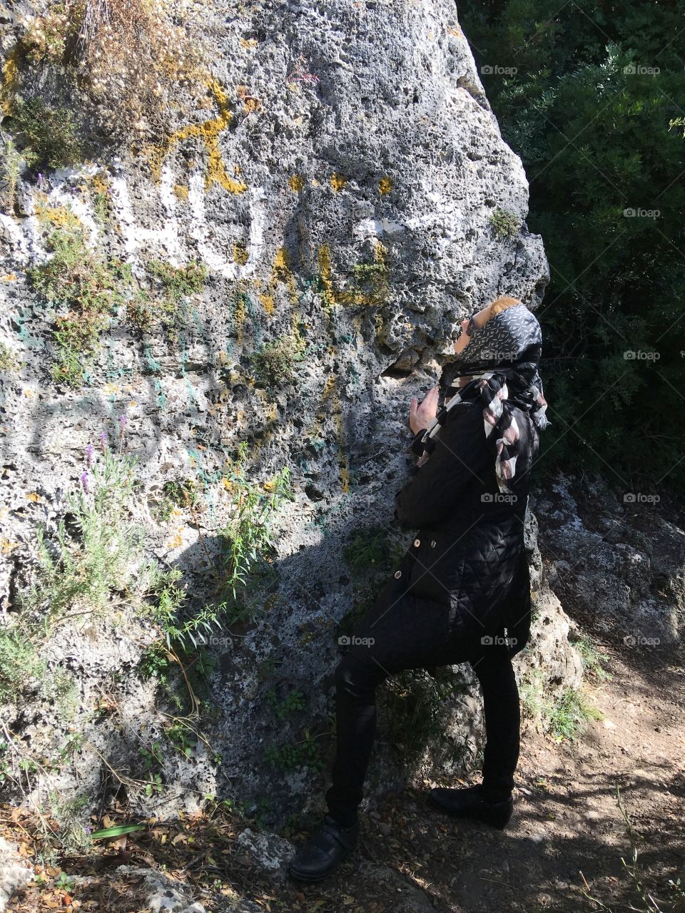 Climb, Outdoors, People, Rock, One