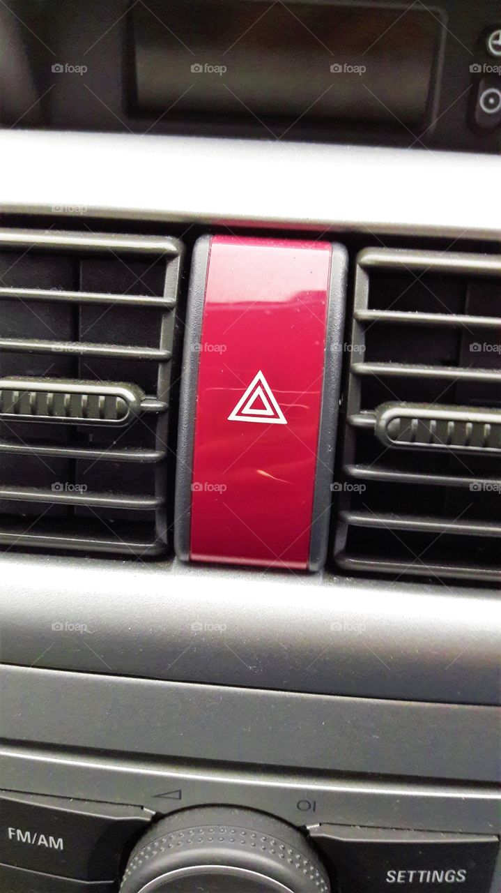 Red Hazard Light Button