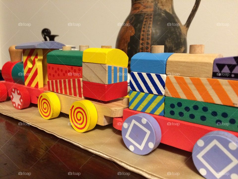 Train toy in my home 