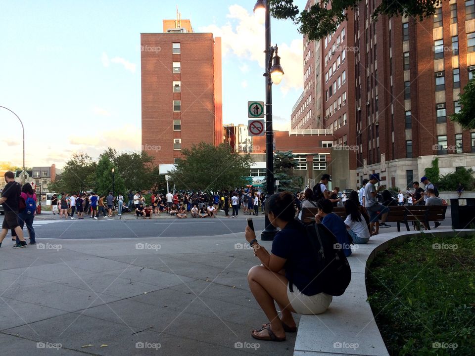 Pokémon Go released in Montreal Downtown.