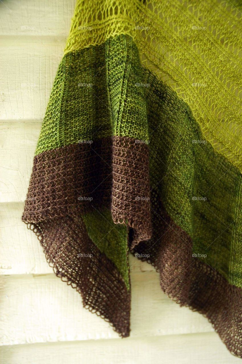 Textured Colorblocked Shawl