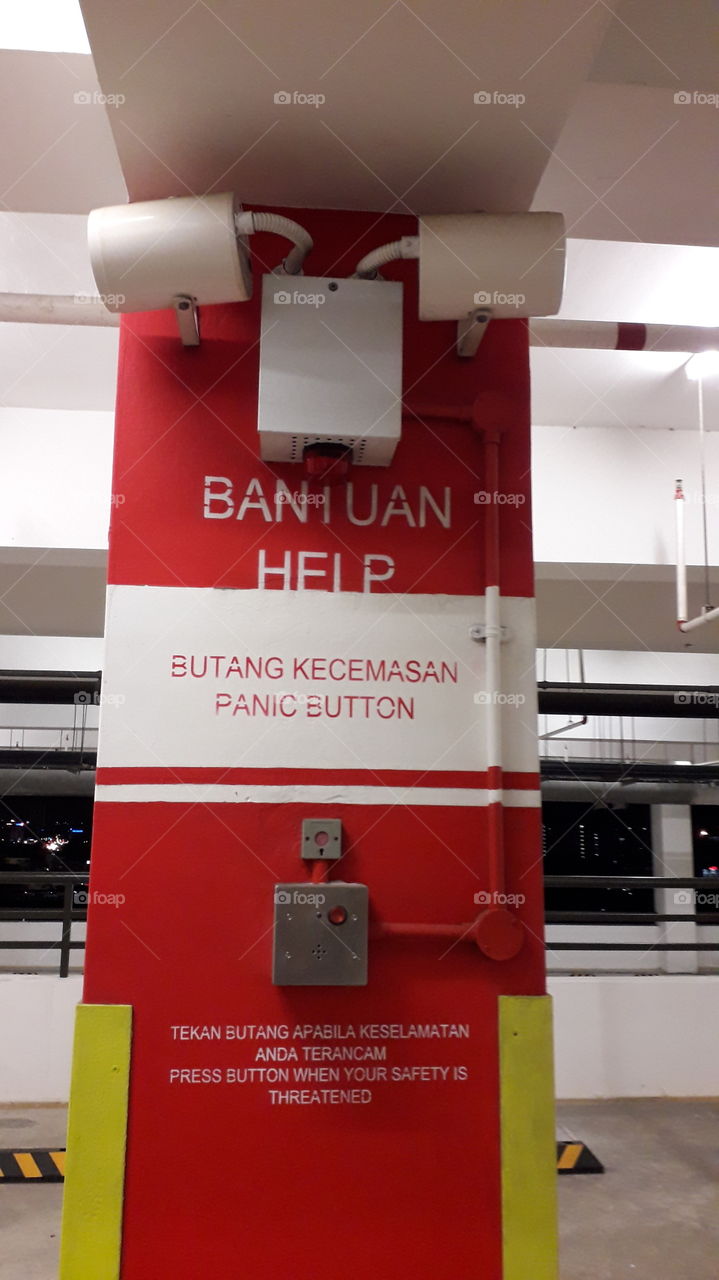 look out where the panic button if...