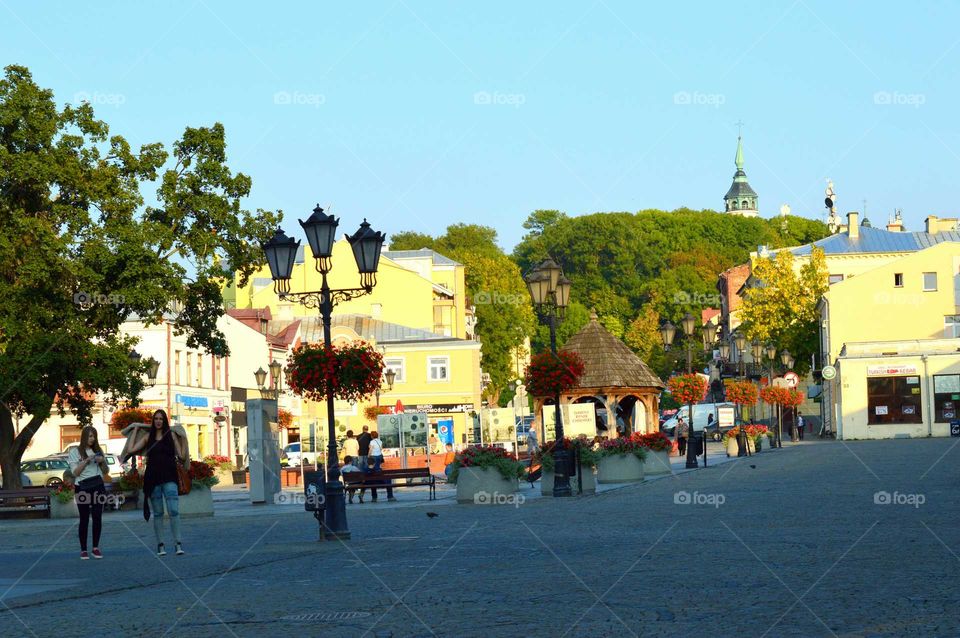 people in the city in Poland