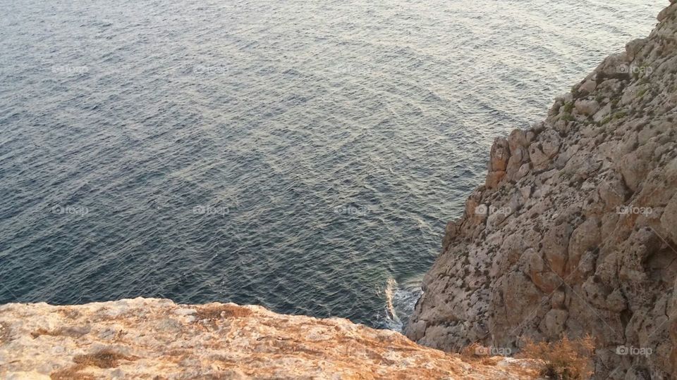 mozzafiato a Formentera. scarpata con vista meravigliosa a Formentera