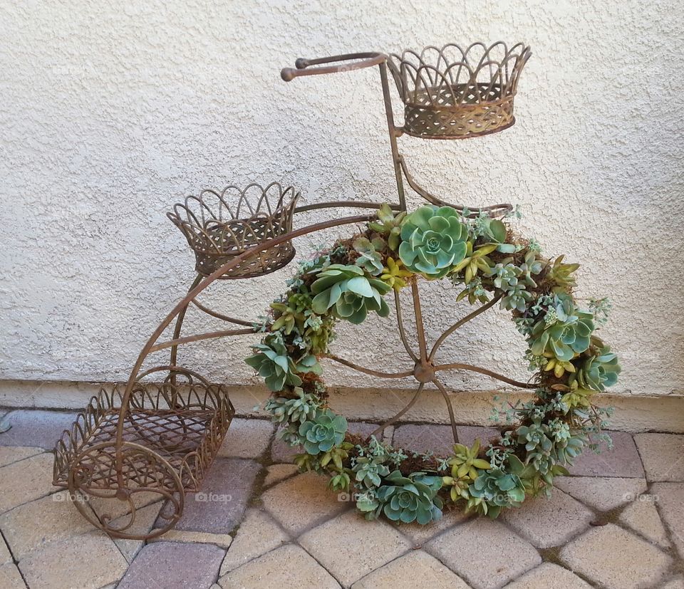bicycle wreath. This made from my sister