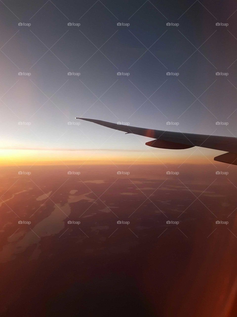 Aircraft sunset