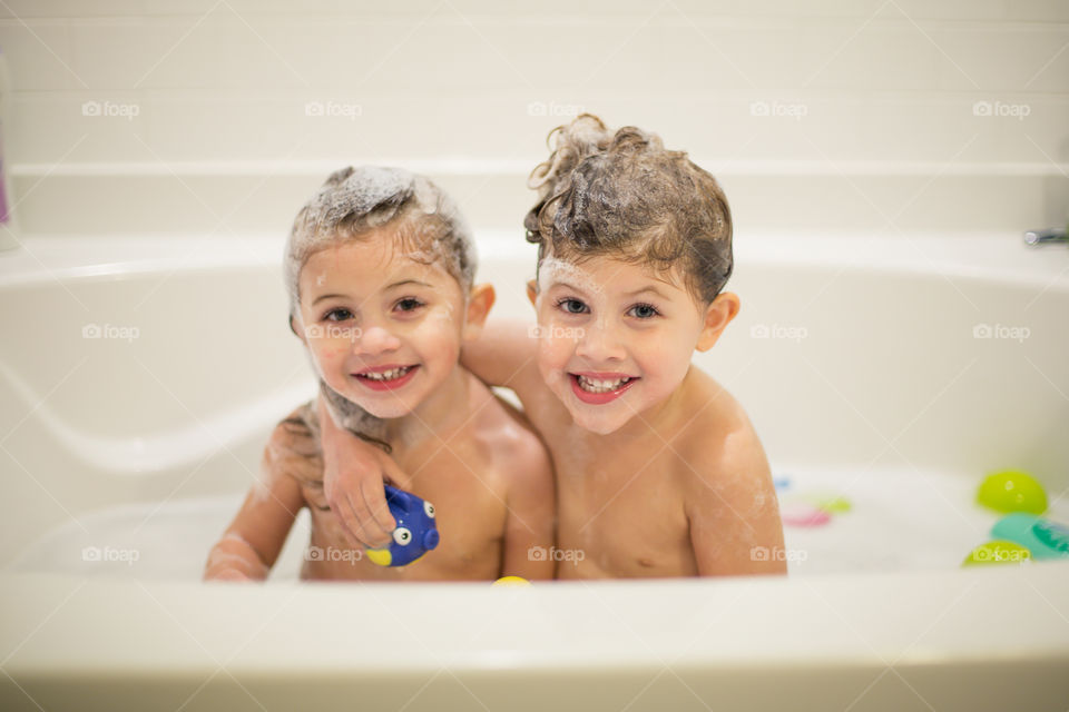 toddler bath time