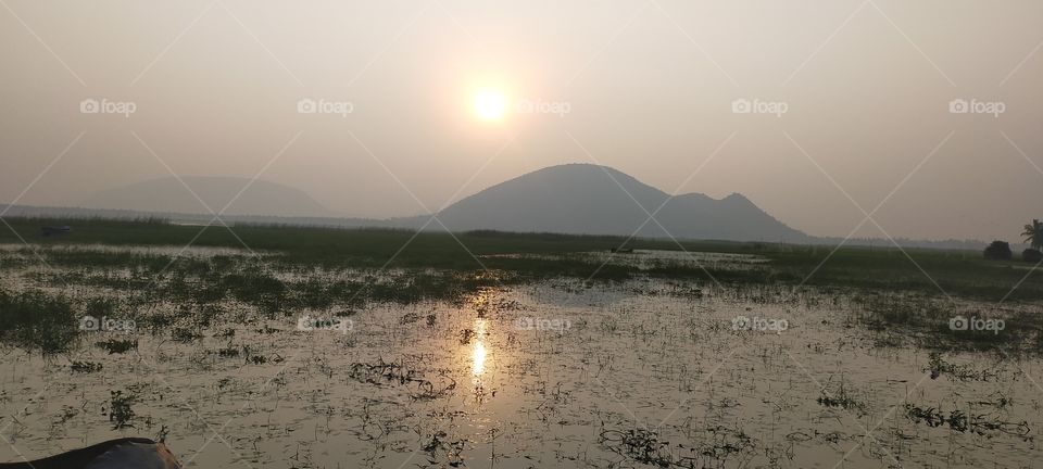 Dazzling Dusk reflection is looking like a painting.