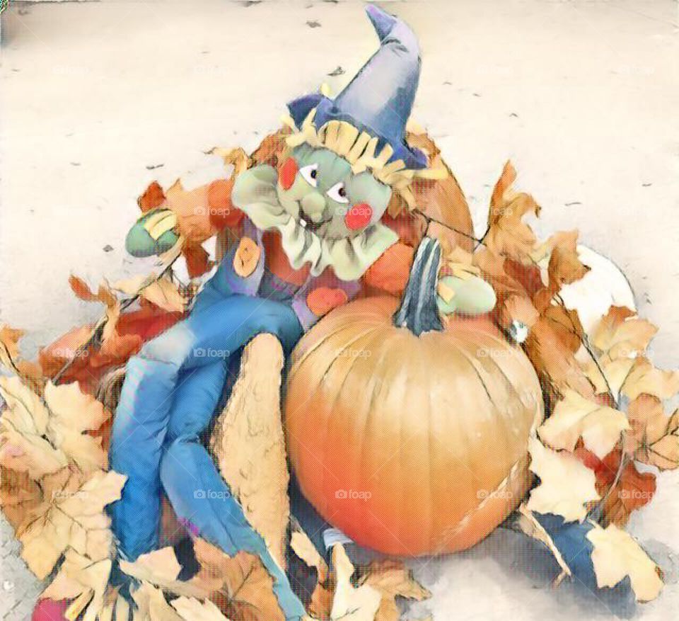 Pumpkin Fall Harvest Scarecrow 