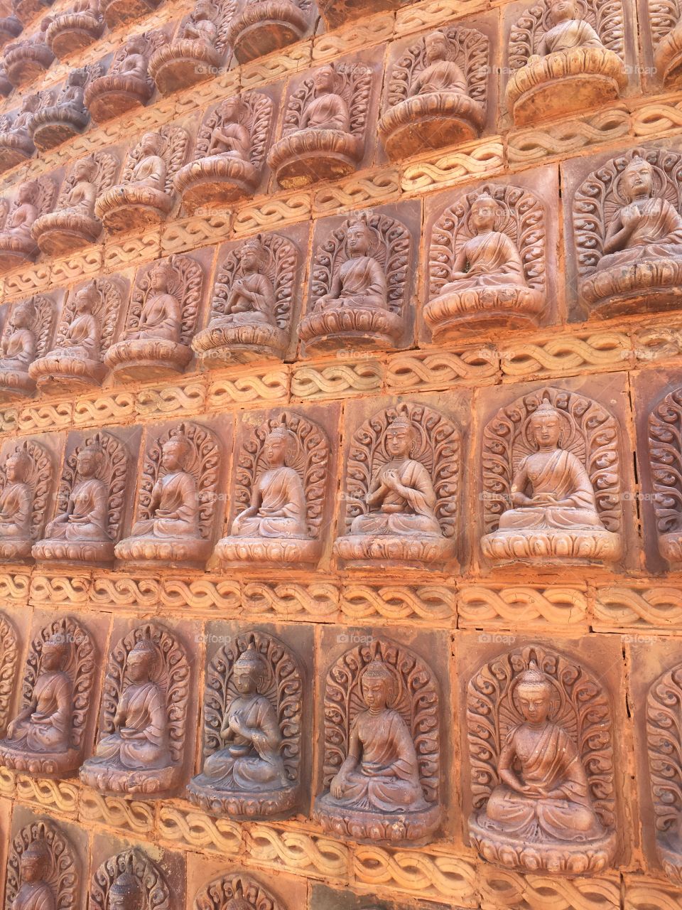 Buddha Fresco - Guanyin of the South Sea Buddhist Temple - Nanshan Sanya - China