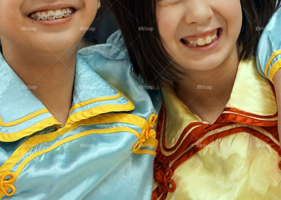 Happy faces of young dancers 