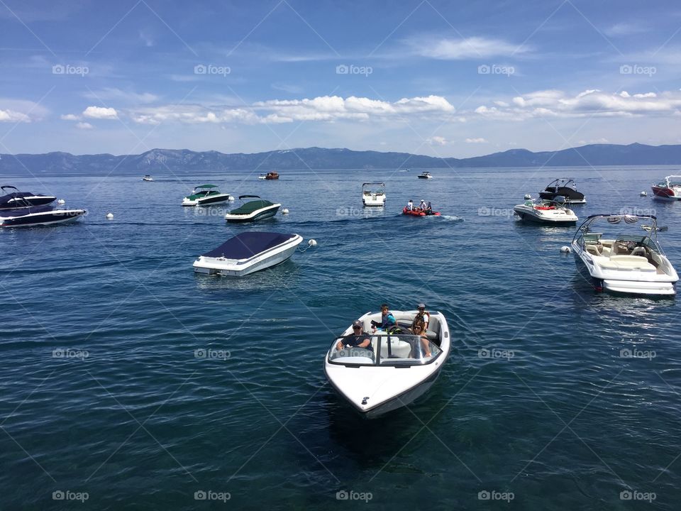 Boats on Lake Tahoe