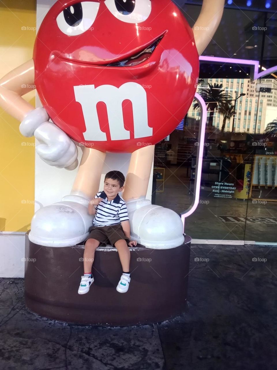 Giant M&M with a Cutie