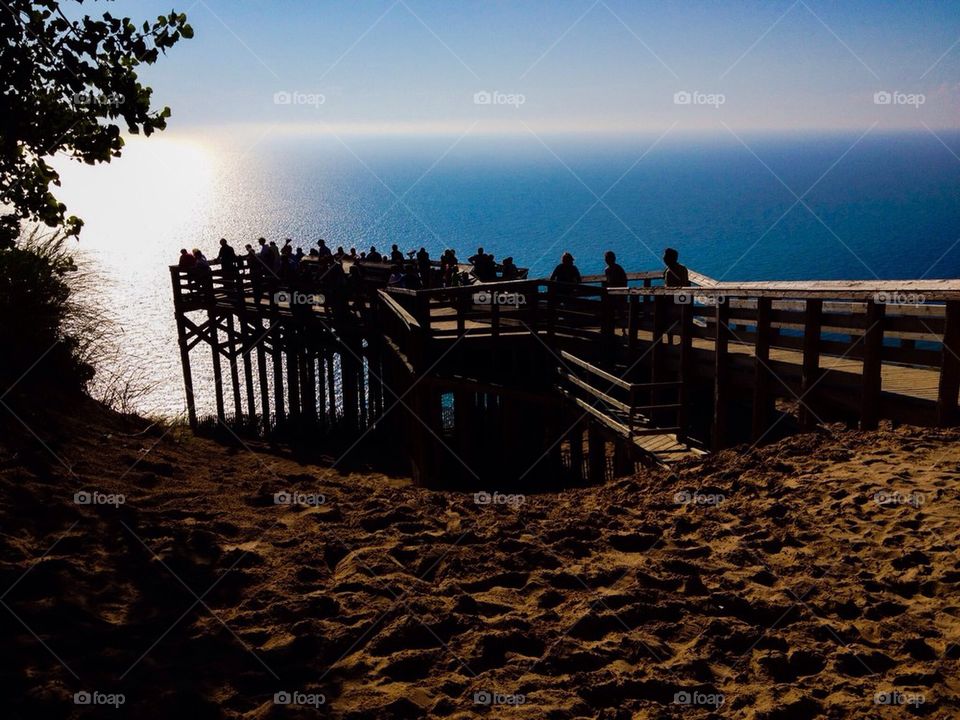 Look out over Lake Michigan